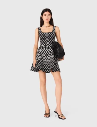 Mini patterned knit dress Mini patterned knit dress