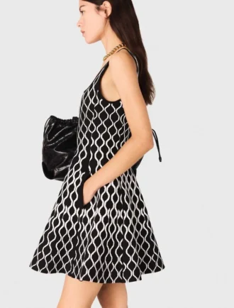 Mini patterned knit dress Mini patterned knit dress