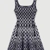 Mini patterned knit dress Mini patterned knit dress