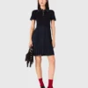 Mini pleated polo collar dress Mini pleated polo collar dress