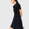 Mini pleated polo collar dress Mini pleated polo collar dress