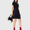 Mini pleated polo collar dress Mini pleated polo collar dress