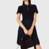 Mini pleated polo collar dress Mini pleated polo collar dress