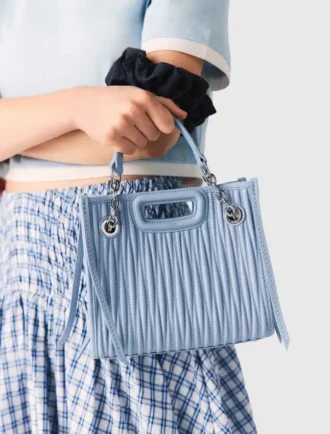 Mini quilted leather tote bag
