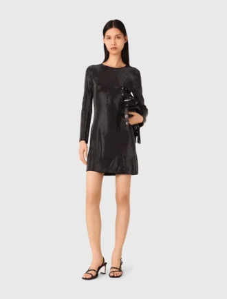 Mini rhinestone knit dress