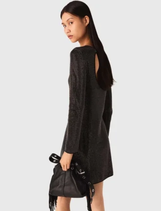 Mini rhinestone knit dress