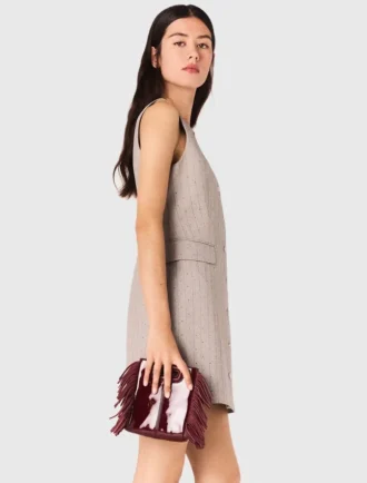 Mini rhinestone tailored dress