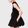 Mini ribbed knit and taffeta dress Mini ribbed knit and taffeta dress