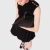 Mini ribbed knit and taffeta dress Mini ribbed knit and taffeta dress