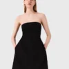 Mini strapless linen dress Mini strapless linen dress
