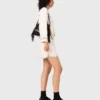 Mini topstitched knit skirt Mini topstitched knit skirt