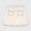 Mini topstitched knit skirt Mini topstitched knit skirt