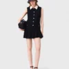 Mini tweed dress with removable collar Mini tweed dress with removable collar
