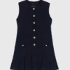 Mini tweed dress with removable collar Mini tweed dress with removable collar