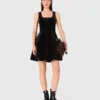 Mini velvet skater dress Mini velvet skater dress
