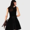 Mini velvet skater dress Mini velvet skater dress