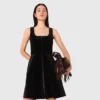 Mini velvet skater dress Mini velvet skater dress