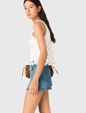 Mirrored crochet top
