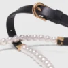 Mixed bead and leather belt Mixed bead and leather belt
