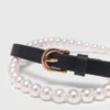 Mixed bead and leather belt Mixed bead and leather belt