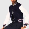 Mixed fabric bomber Mixed fabric bomber