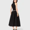 Mixed-material taffeta dress