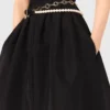 Mixed-material taffeta dress