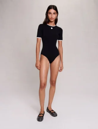 Open knit bodysuit