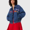 Oversized embroidered denim jacket Oversized embroidered denim jacket