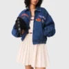 Oversized embroidered denim jacket Oversized embroidered denim jacket