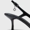 Patent leather slingback pumps