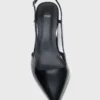 Patent leather slingback pumps
