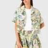 Patterned cropped shirt Patterned cropped shirt
