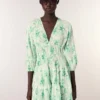 Patterned pleated mini dress Patterned pleated mini dress