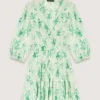 Patterned pleated mini dress Patterned pleated mini dress