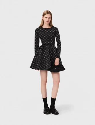 Pearl and rhinestone skater dress