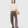 Pearl collar ribbed sweater Pearl collar ribbed sweater