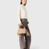 Pearl collar ribbed sweater Pearl collar ribbed sweater