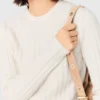 Pearl collar ribbed sweater Pearl collar ribbed sweater