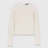 Pearl collar ribbed sweater Pearl collar ribbed sweater