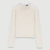 Pearl collar ribbed sweater Pearl collar ribbed sweater