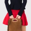 Fringed M bag in suede Fringed M bag in suede