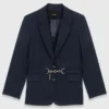 Pinstripe suit jacket