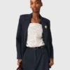 Pinstripe suit jacket
