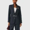 Pinstripe suit jacket