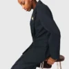 Pinstripe suit jacket