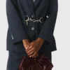 Pinstripe suit jacket