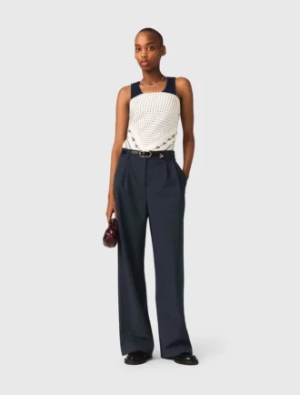 Pinstripe suit trousers