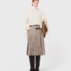 Pleated checked midi skirt Pleated checked midi skirt