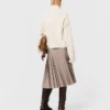 Pleated checked midi skirt Pleated checked midi skirt